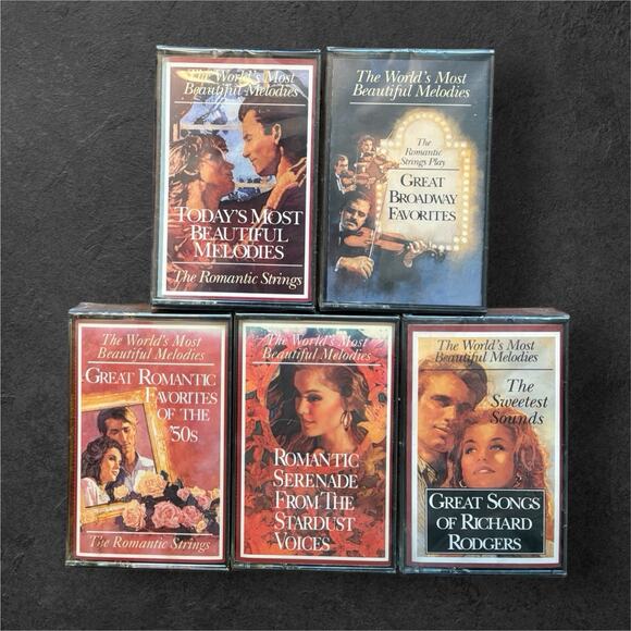 Vintage Readers Digest Romantic Strings Serenades 50s Songs 5 Cassette Tapes - Picture 1 of 5